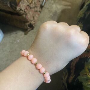 Orange glass bead bracelet